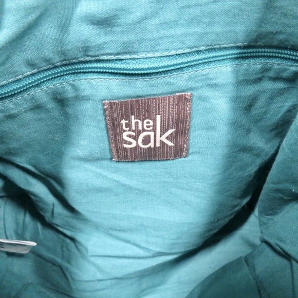 The Sak Boho Crochet Woven Rainbow Striped Shoulder Bag Firm Bottom Braided - Picture 6 of 6